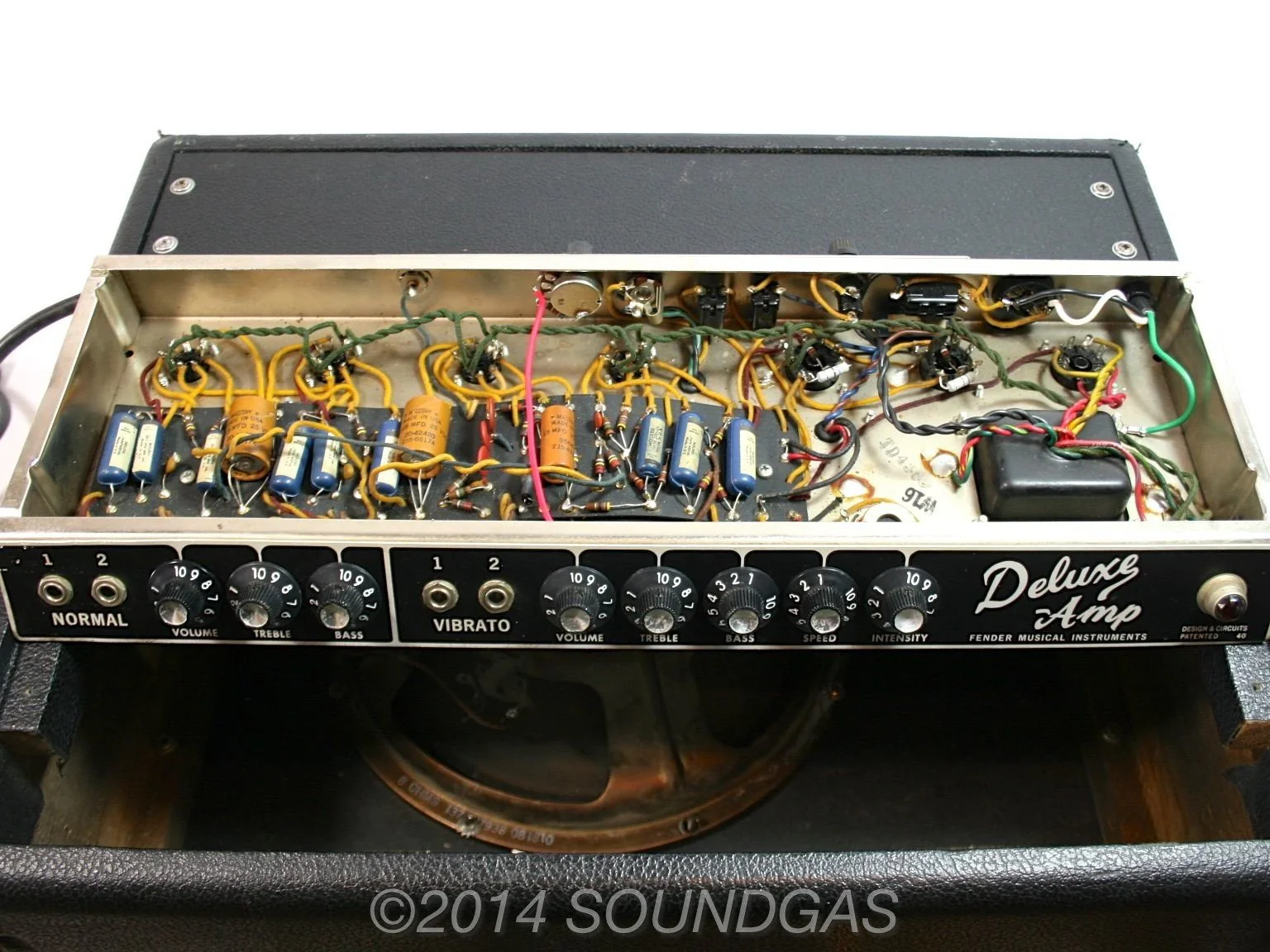 Fender Deluxe Black Panel AB763 (1965) - Image 11