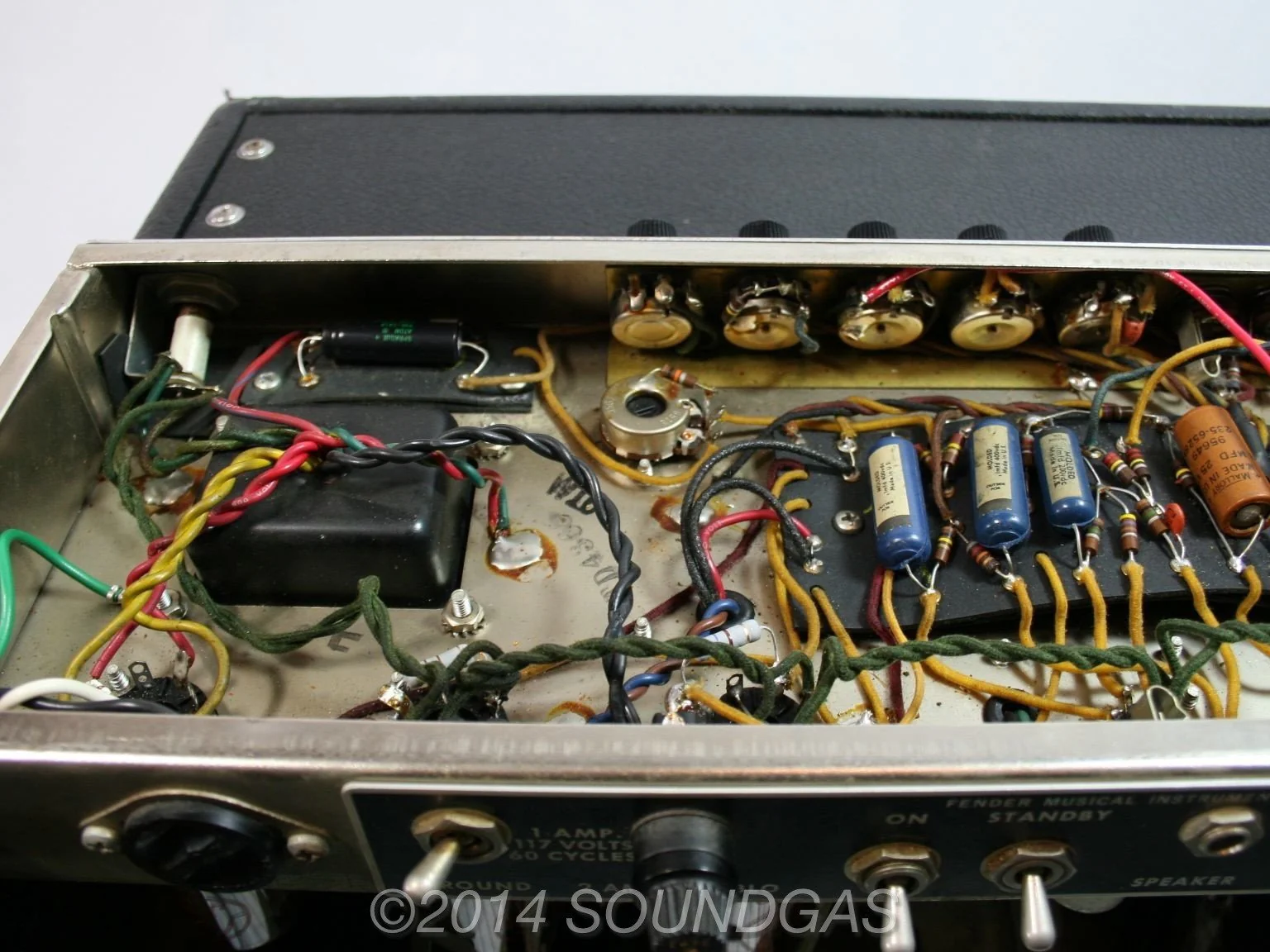 Fender Deluxe Black Panel AB763 (1965) - Image 9