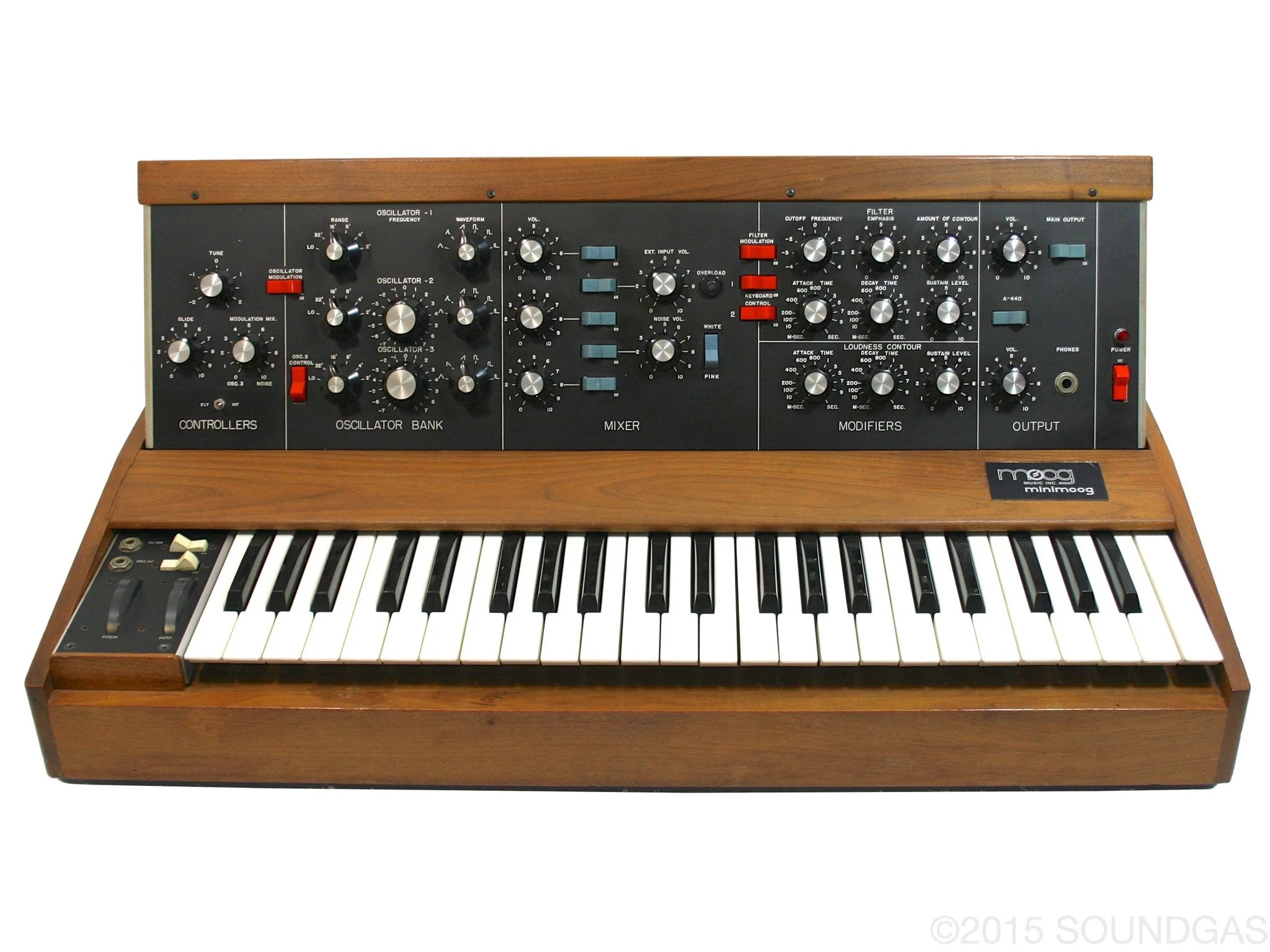 MOOG MUSIC MINIMOOG MODEL D - muSonics spec