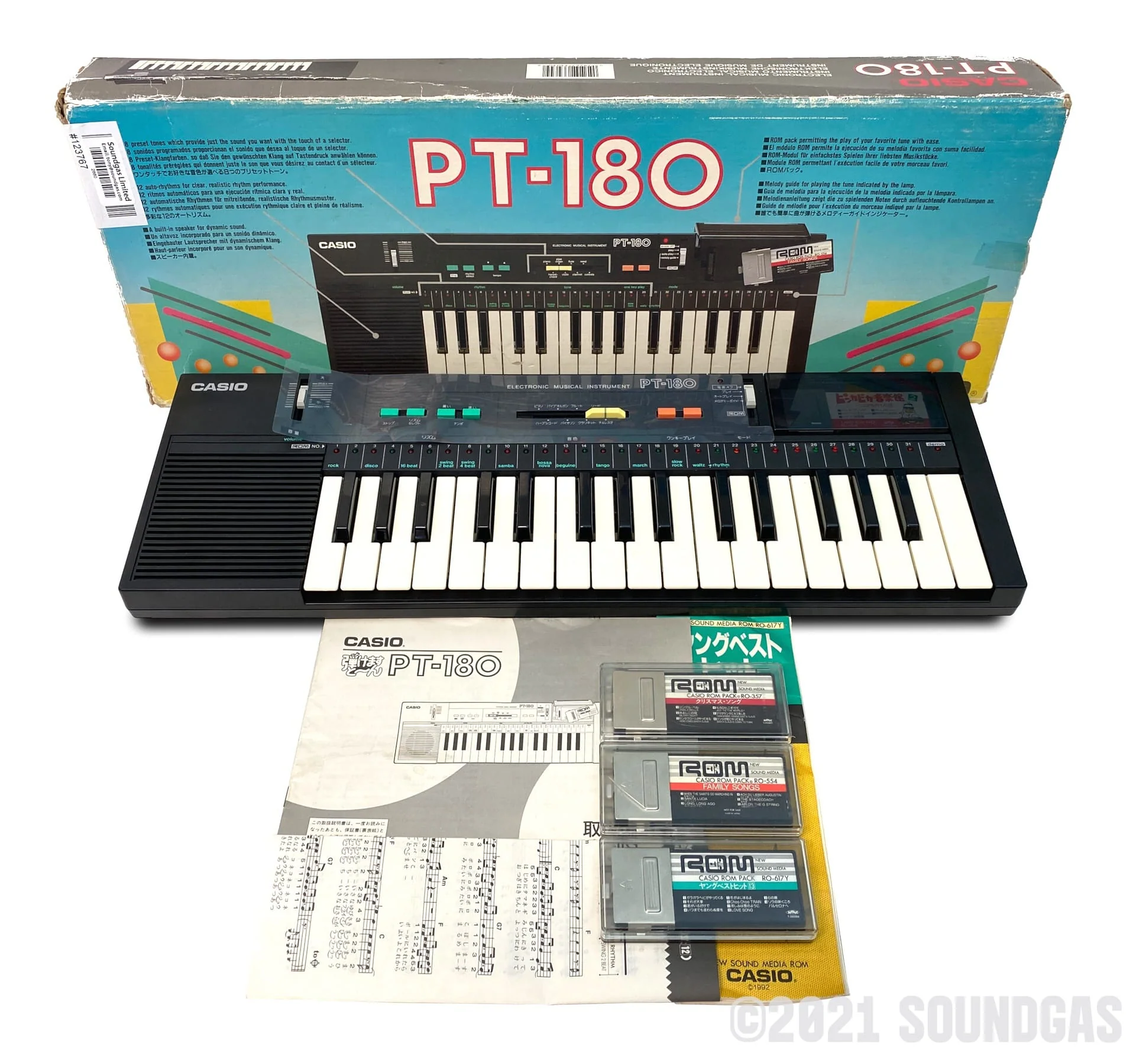 Casio PT-180 - Boxed + 4 ROM Packs - Image 8