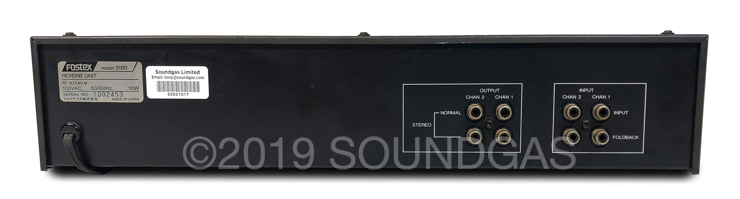 Fostex 3180 2-Channel Reverb - Image 5