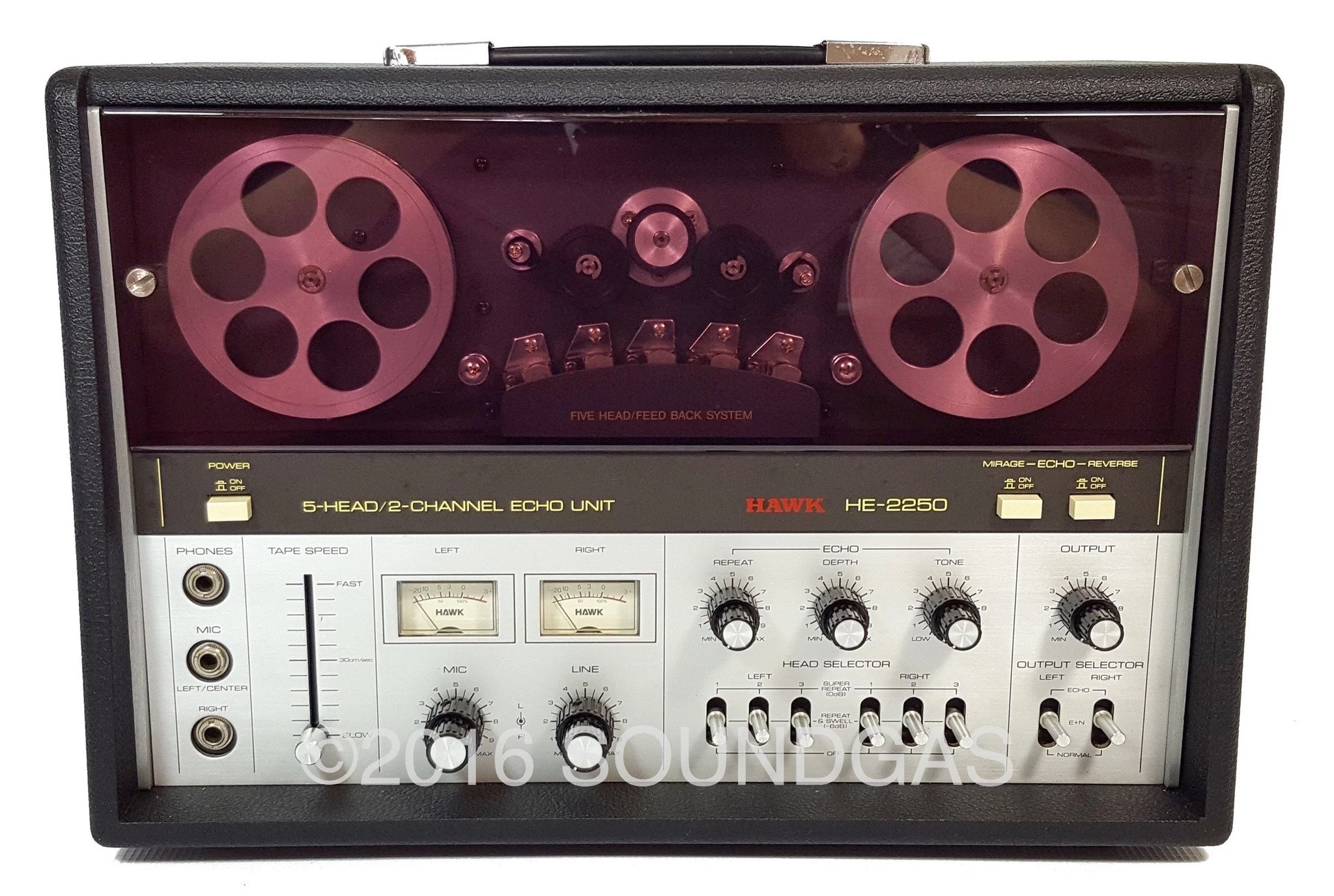 Hawk HE-2250 5-Head/2-Channel Echo Unit - Image 2