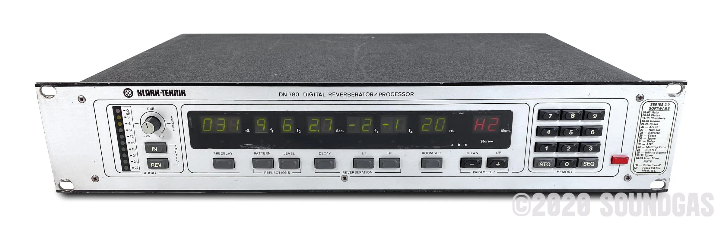 Klark-Teknik DN 780 Digital Reverberator / Processor - Image 8