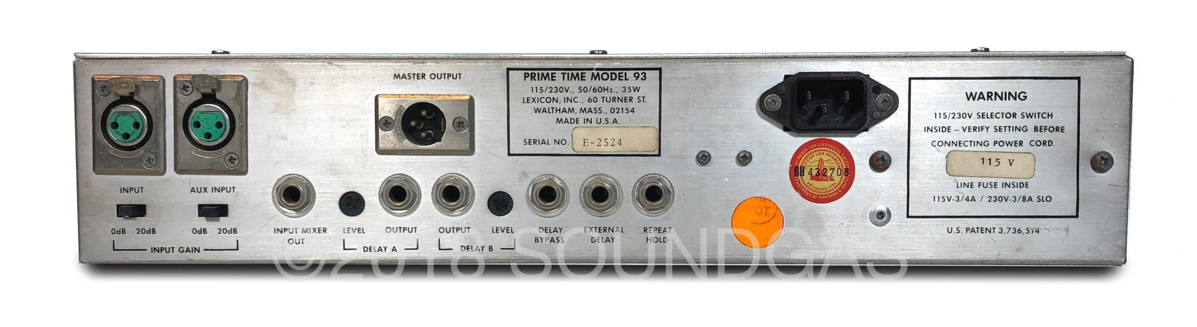 Lexicon Prime Time Model 93 Digital Delay - Image 5