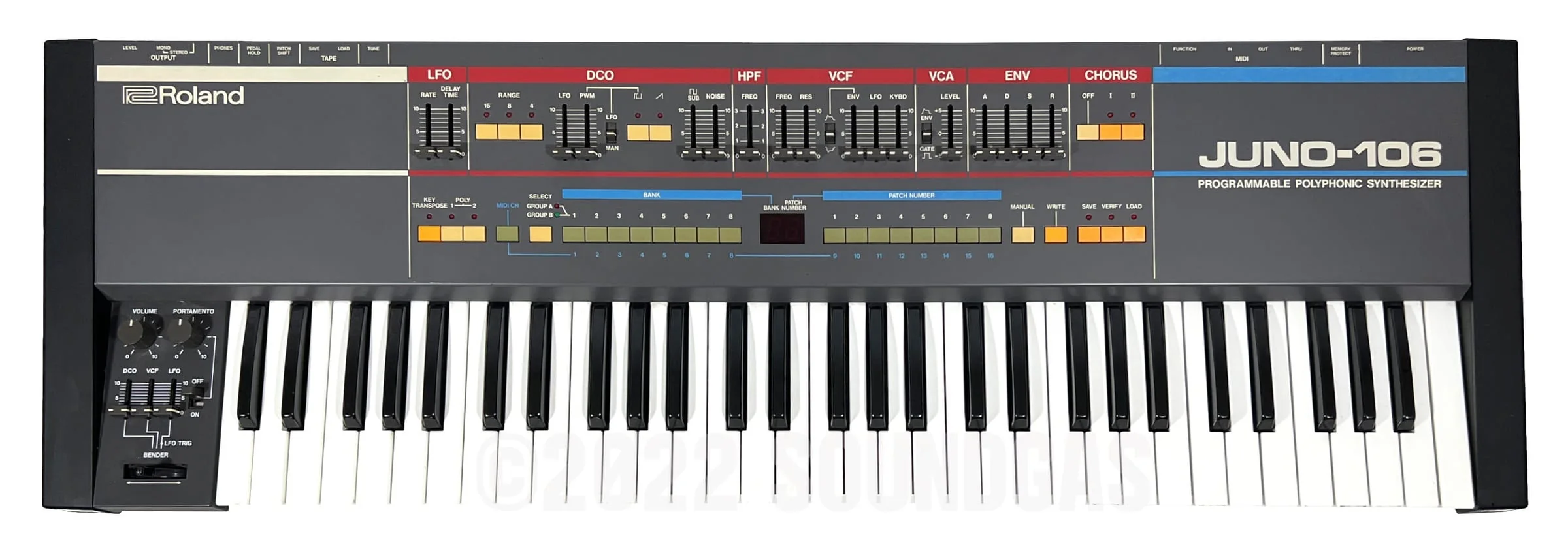 Roland Juno-106 - Working, Unserviced - Image 3