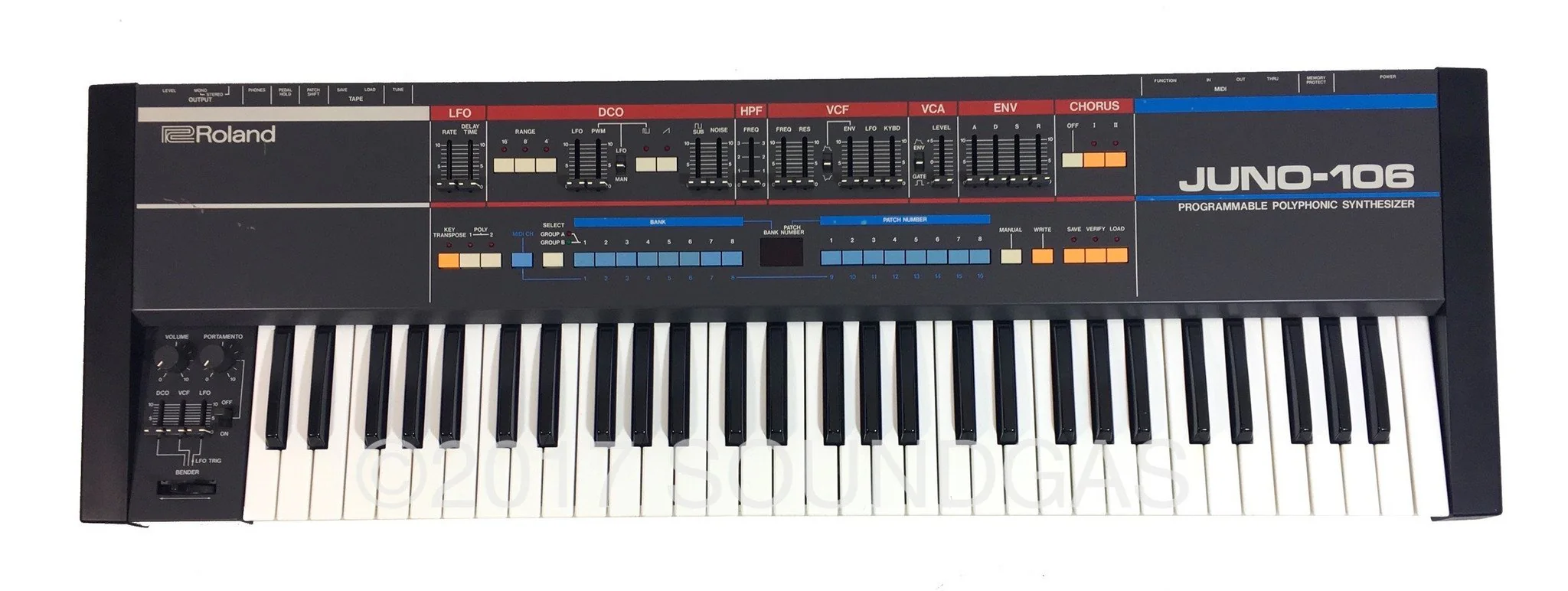 Roland Juno-106 with Original Case - Image 5