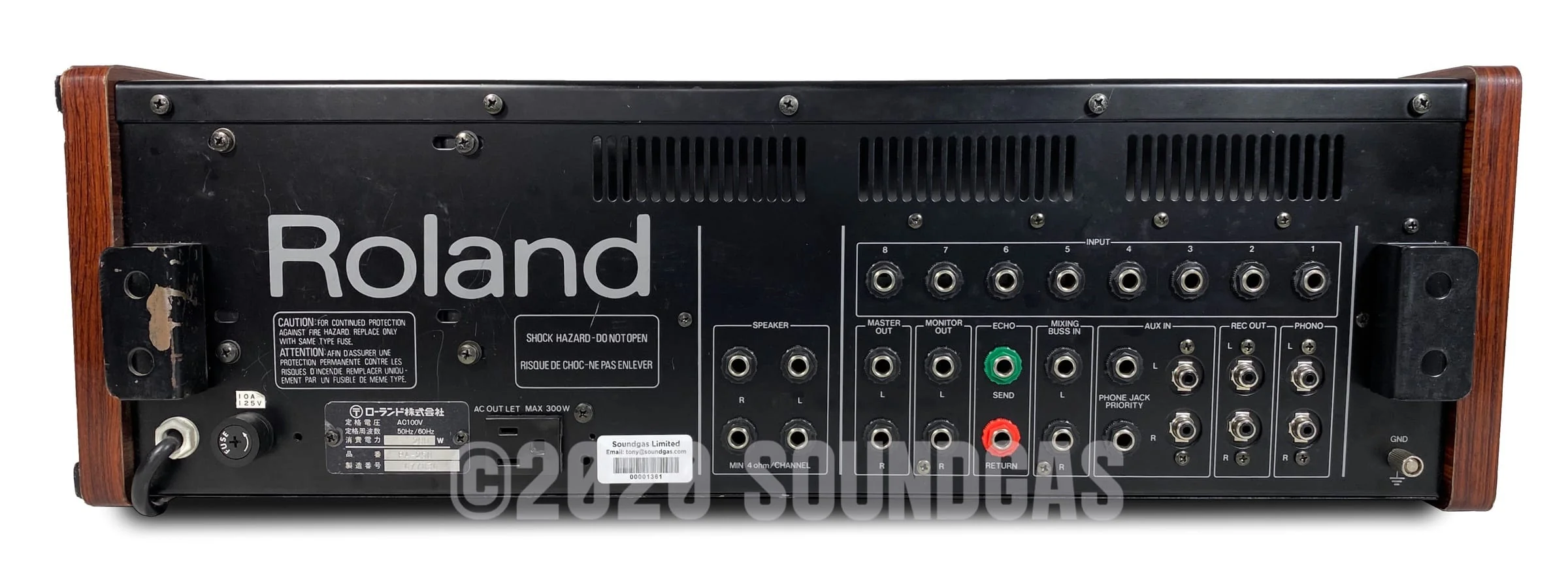 Roland PA-250 Stereo Mixer with Spring Reverb - Image 5