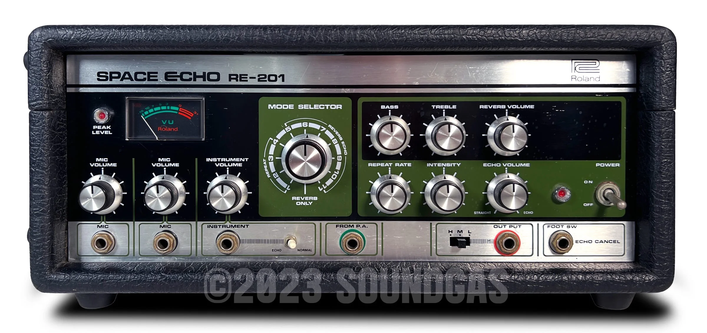 Roland RE-201 Space Echo, Early Preamp Mod, Zero Head Gain - Image 2