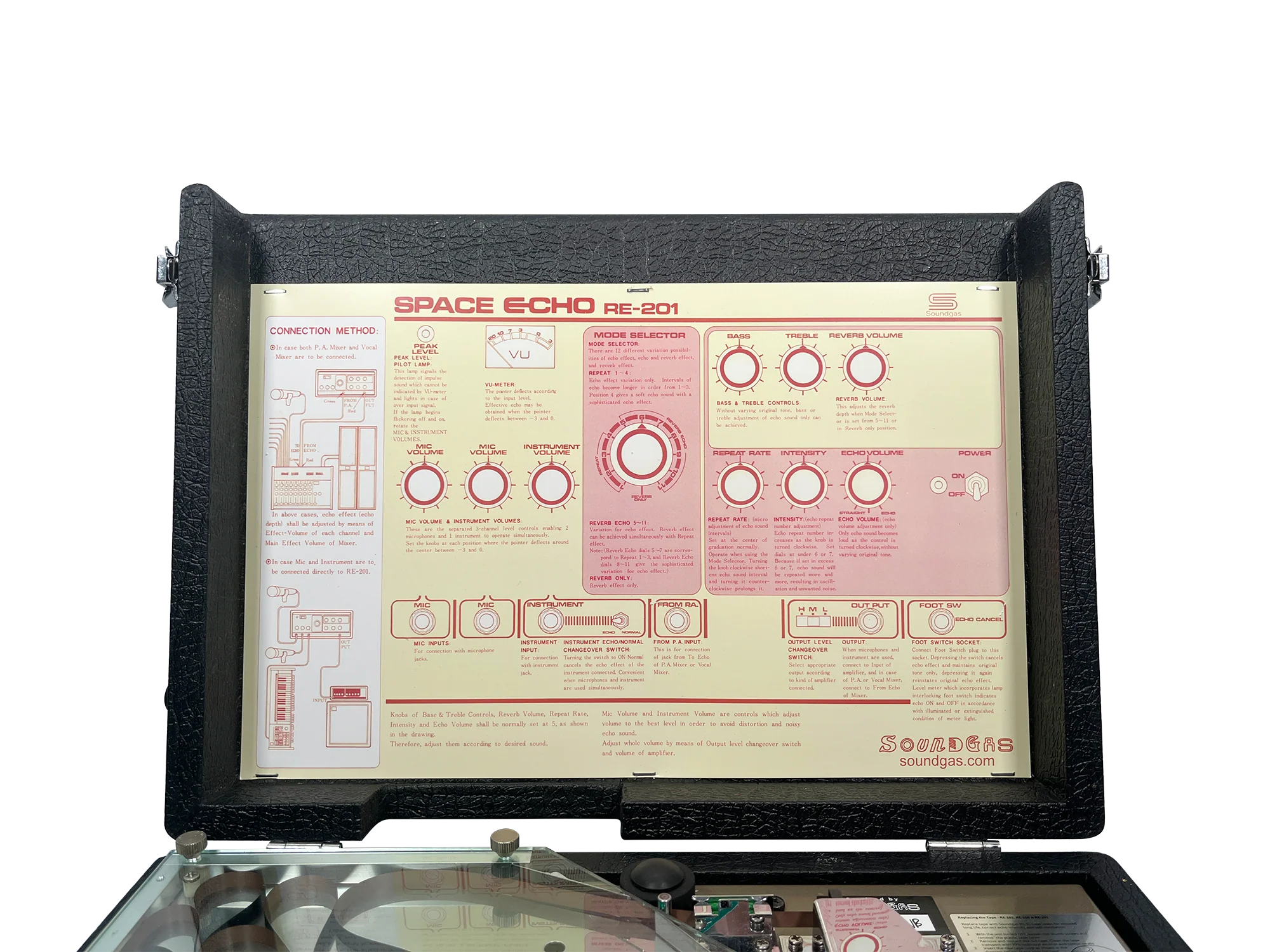 Roland RE-201 Space Echo, *Near Mint* Early Preamp Mod, Zero Head Gain - Image 9
