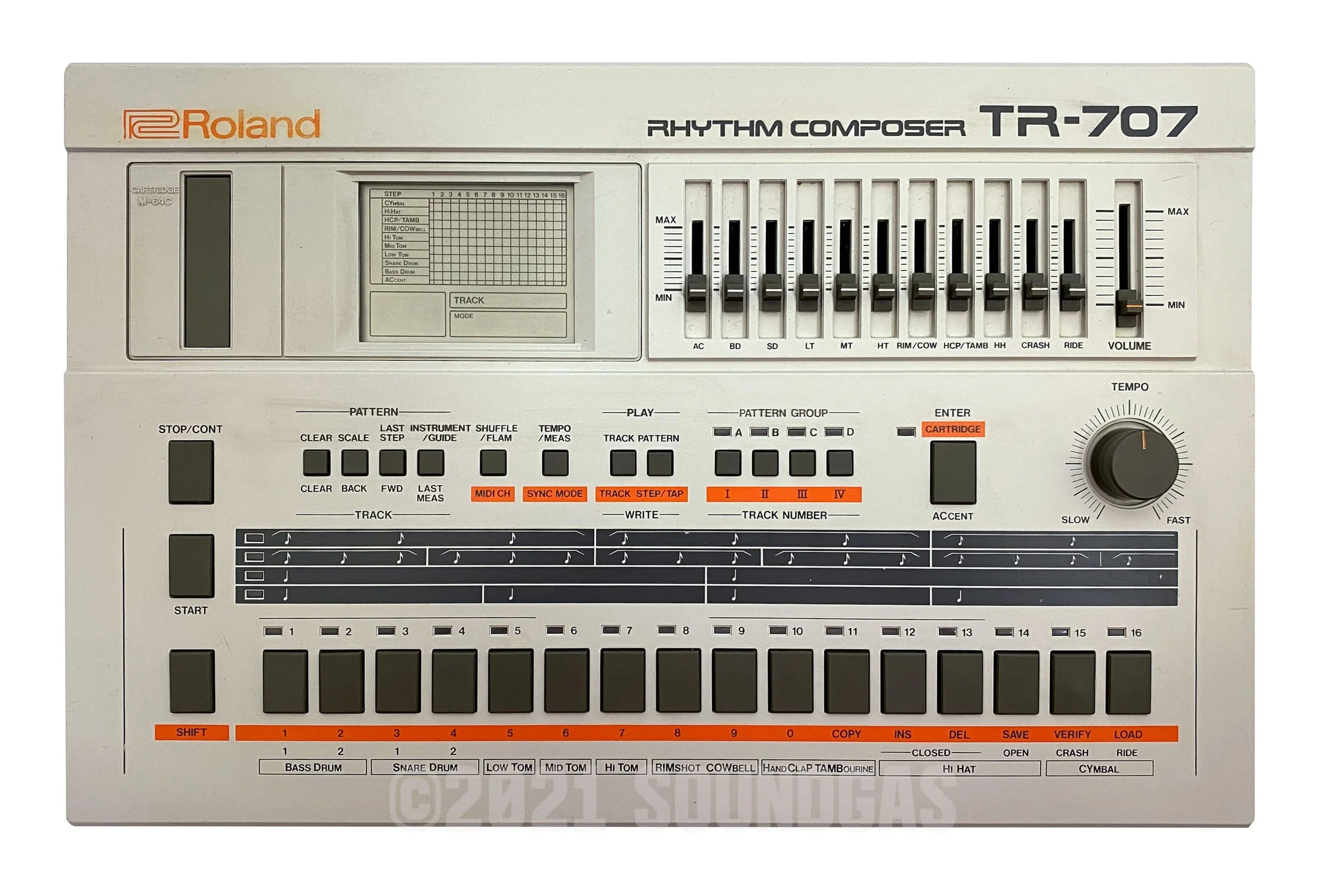 Roland TR-707 Expanded (727 808 909 + 4 Soundgas Banks) - Image 2
