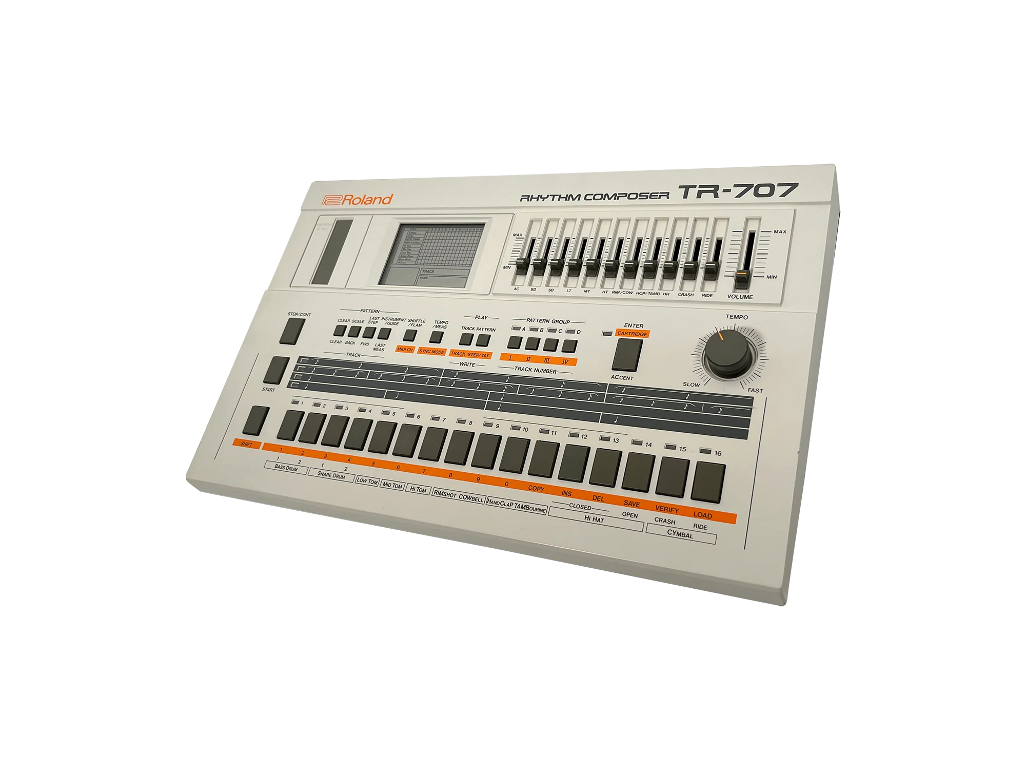 Roland TR-707 Expanded (727 808 909 + 4 Soundgas Banks) - SN 492500 - Image 4