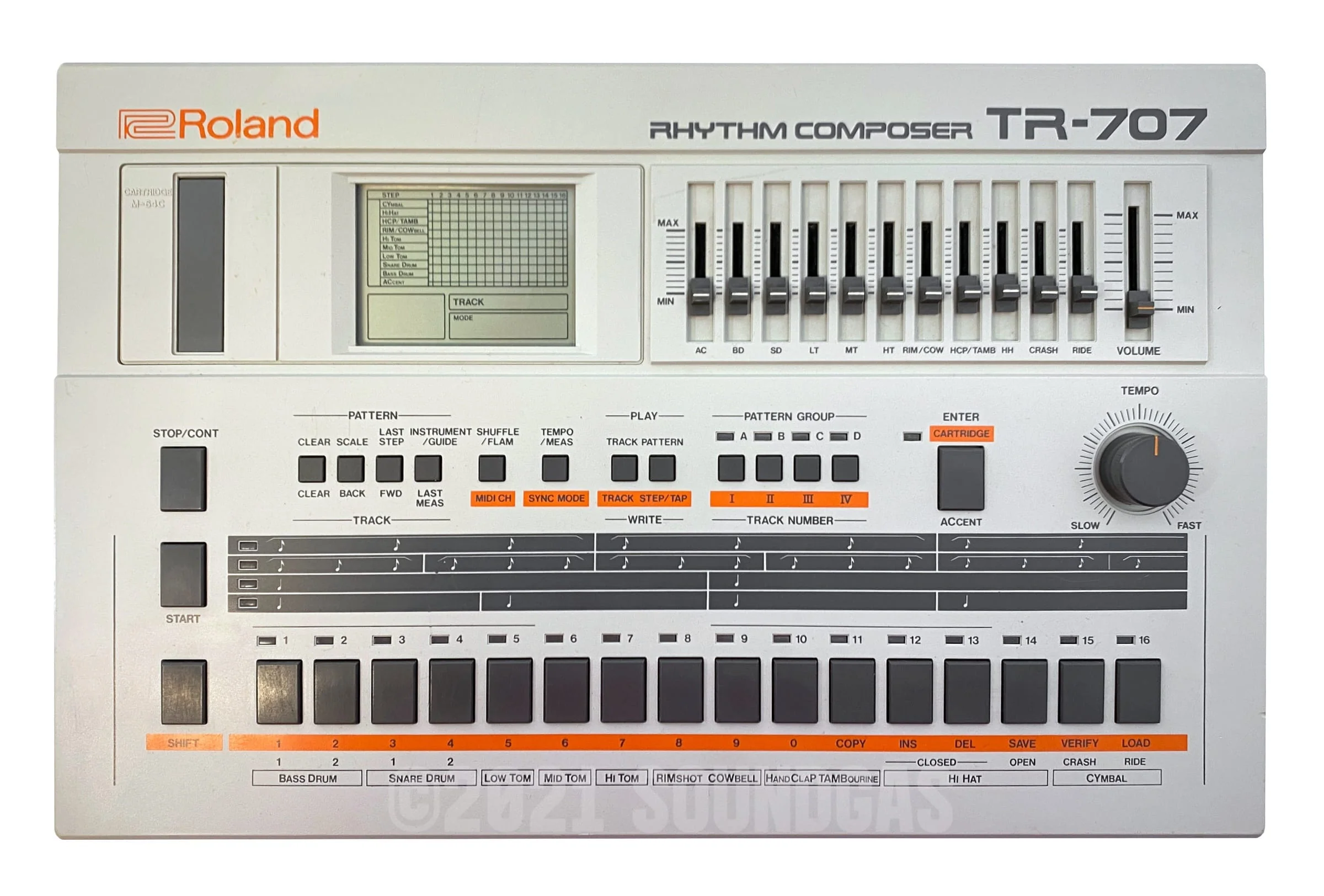 Roland TR-707 Expanded (727 808 909 plus 4 Soundgas Banks) - Image 2