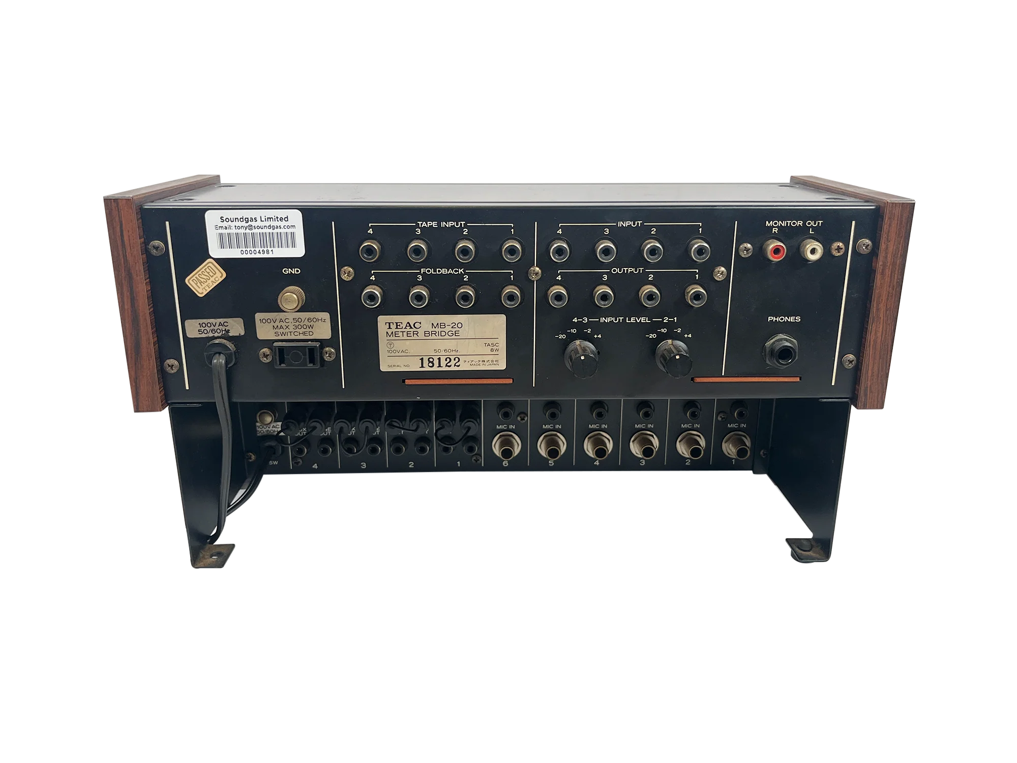 Teac Model-2A & MB20 Mixer & Meterbridge - Image 5