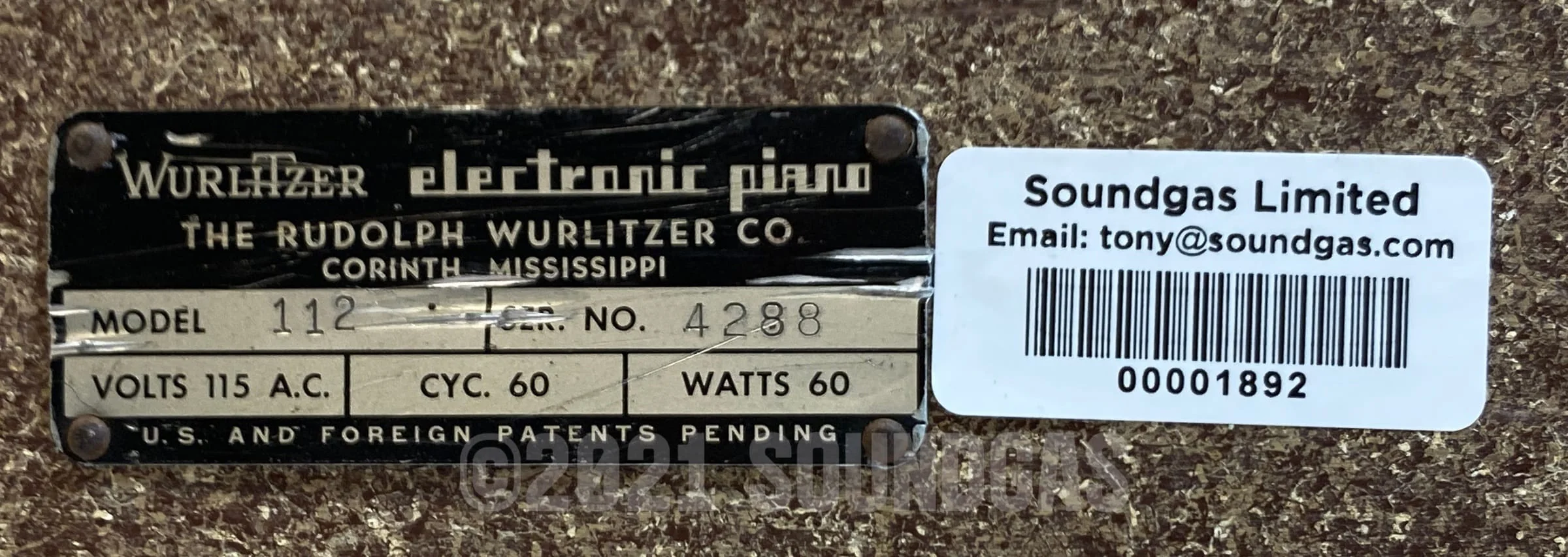 Wurlitzer Model 112 - Image 13