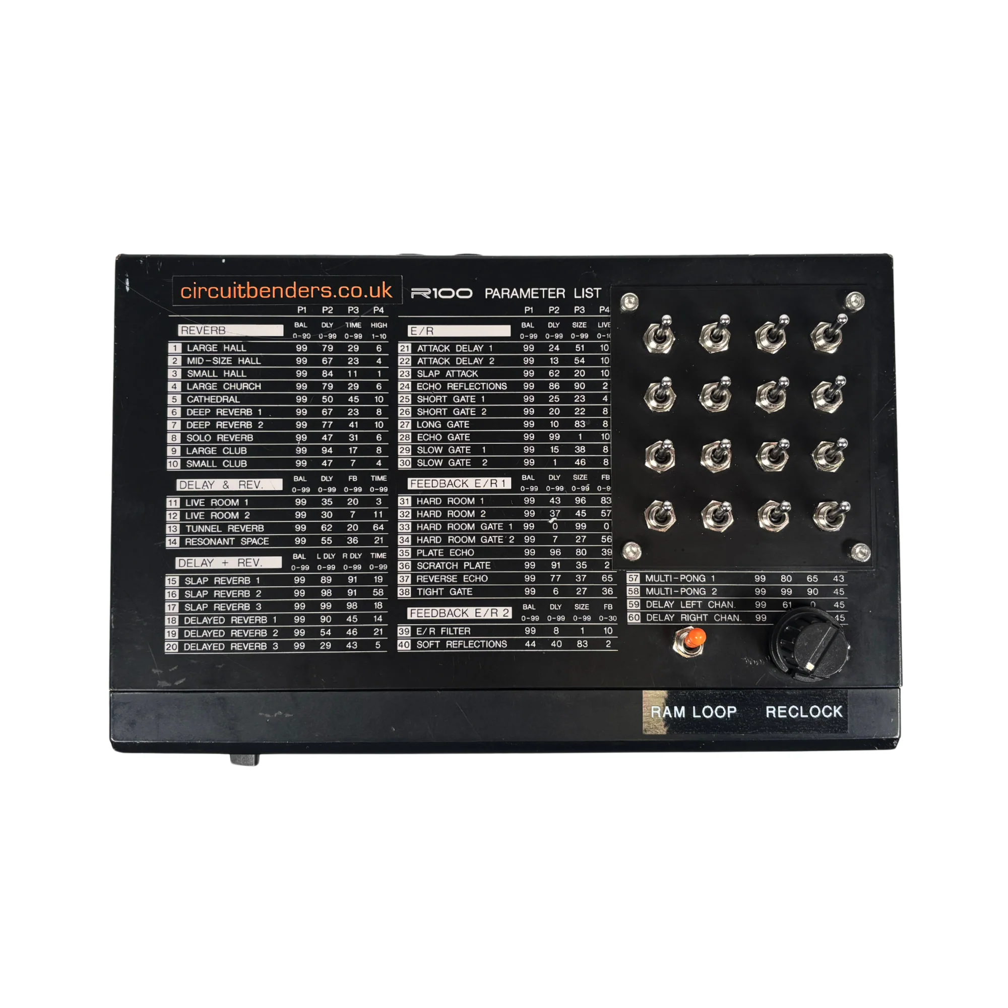 Yamaha R100 Reverb Processor Circuitbent - SN OO01284 - Image 4