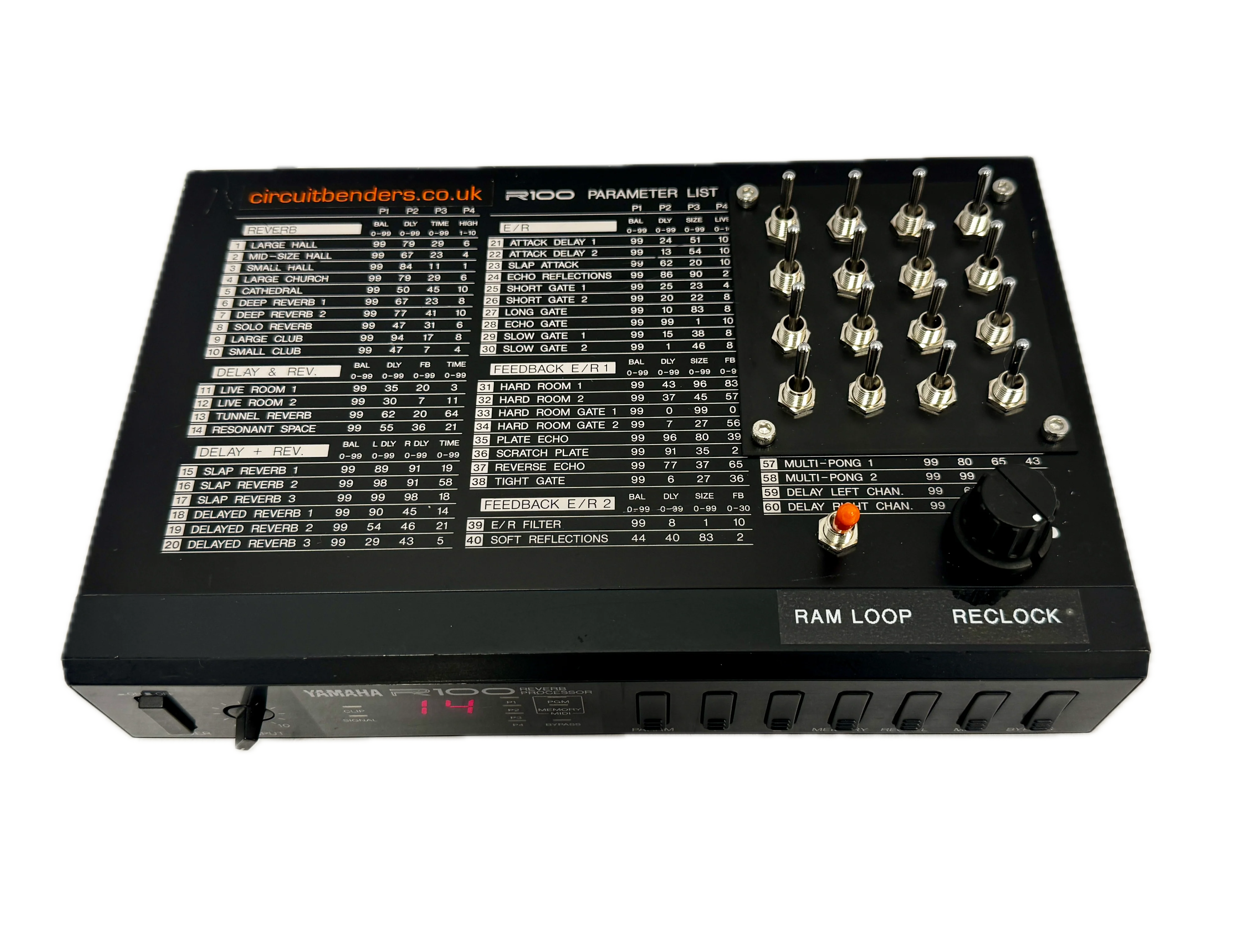 Yamaha R100 Reverb Processor Circuitbent - SN OO01284 - Image 2